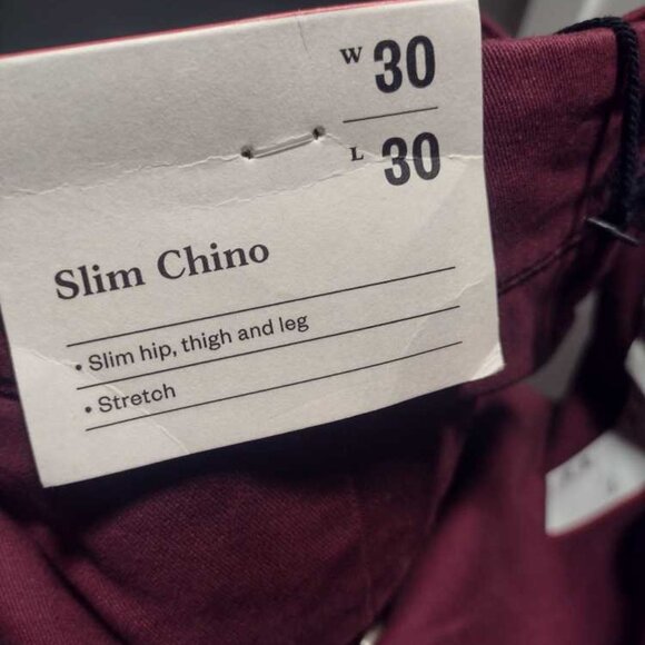 Goodfellow maroon dress pants size 30 x 30 new with tags - Picture 3 of 4